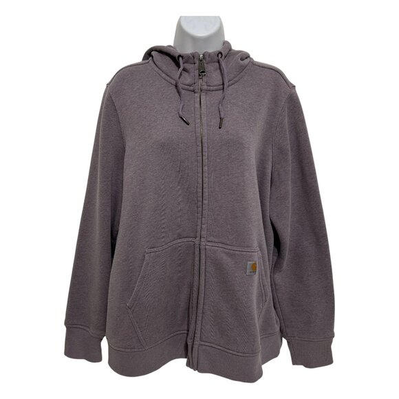 Carhartt Womens 1X Plus Size Full-Zip Hoodie Sweatshirt Relaxed Fit Midweight - Picture 1 of 11